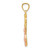 14k Yellow and Rose Polished Diamond-cut Sitting Cats Pendant K6122