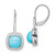 14k White Gold Turquoise and Diamond Leverback Earrings EM7141-BTQ-026-WA