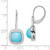 14k White Gold Turquoise and Diamond Leverback Earrings EM7141-BTQ-026-WA