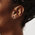 14k White Gold Garnet Floral Post Earrings EM7199-GA-W