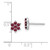 14k White Gold Garnet Floral Post Earrings EM7199-GA-W
