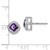 10k White Gold Cushion Amethyst Earrings EM7201-AM-1W