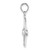 14K White Gold 3-D Polished Three Blade Propeller Charm K7457W