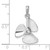 14K White Gold 3-D Polished Three Blade Propeller Charm K7457W