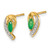 10k 1/20Ct Diamond and Emerald Earrings EM5592-EM-005-1YA