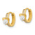 14k Madi K CZ Children's Heart Hinged Hoop Earrings GK738