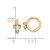 14k Madi K CZ Children's Heart Hinged Hoop Earrings GK738