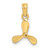 14K 3-D w/ 3 Blades Propeller Charm K8065