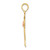 14k Two-Tone Textured Cross w/ Heart Charm K9080
