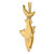 14K 3-D Hammerhead Shark w/ Rope Bail Charm K8029