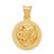 14k Polished and D/C Baptism Circle Pendant K5676