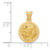 14k Polished and D/C Baptism Circle Pendant K5676