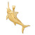 14K 3-D Satin / Polished Marlin Charm K8110