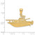 14K 2-D Fishing Boat Charm K8031