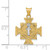 14K w/Rhodium St. Benedict Semi-solid Pendant K6356