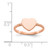 14k Rose Gold Polished Textured Heart Ring K5754