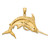 14K 2-D Polished /Satin Blue Marlin Charm K8109
