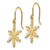 14k Madi K CZ Children's Snowflake Dangle Earrings GK848