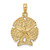 14K Textured Sand Dollar Charm K7672