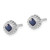 10k White Gold Cushion Sapphire Earrings EM7201-SA-1W