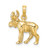 14K 3-D Textured Moose Charm K6606