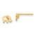 14k Madi K Two-tone Childrens MOP Elephant Post Earrings GK957
