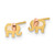 14k Madi K Two-tone Childrens MOP Elephant Post Earrings GK957
