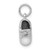 14k  3D White Gold Baby Shoe Charm K1340