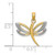 14k w/Rhodium Textured Dragonfly Charm K9341