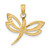 14k w/Rhodium Textured Dragonfly Charm K9341