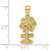 14K 2-D CURACAO On Palm Tree Charm K8203