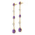 14k Amethyst and White Topaz Dangle Earrings EM7090-AM-YA
