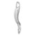 14K White Gold 3-D Polished Whale Tail Chain Slide K7713W