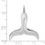 14K White Gold 3-D Polished Whale Tail Chain Slide K7713W