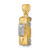 14k with White Rhodium 3-D Taxi with Moveable Tires Charm K9349