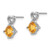 14k White Gold Citrine and Diamond Heart Earrings EM7399-CI-002-WA