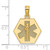 14K Caduceus Textured Back Medical Charm K8314