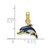 14K Blue Enamel Dolphin Charm K6750