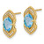 14k Blue Topaz and Diamond Post Earrings EM7088-BT-014-YA