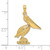 14K Standing Pelican Charm K7786