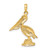 14K Standing Pelican Charm K7786