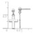 14k White Gold Polished Cross Earrings K1418