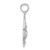 14K White Gold Double Dolphin Circle Pendant K3018W