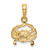 14k Crab Pendant K2990
