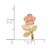 14k Two-tone Mini Pink Rose Flower Chain Slide K1806