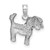 14k White Gold Polished Dog Charm K4856W