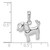 14k White Gold Polished Dog Charm K4856W