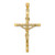 14K Textured Crucifix Charm K8532