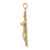 14K Textured Crucifix Charm K8532
