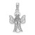 14k White Gold Angel Pendant K9592W